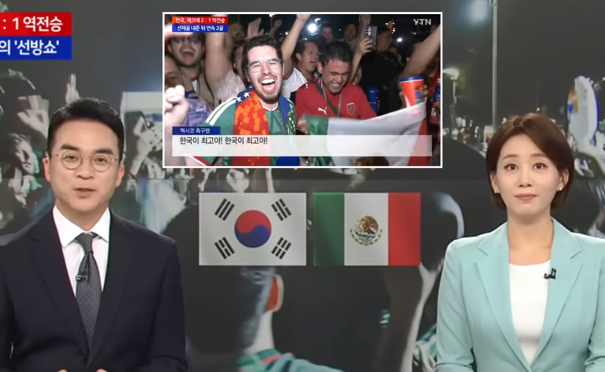 Mundial 2026: noticiero surcoreano reacciona a las porras de la afición mexicana; se viraliza en redes